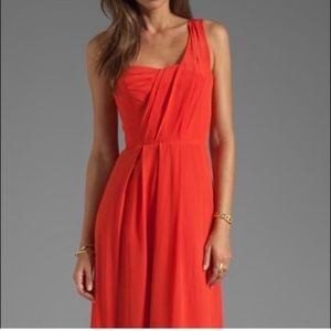 Rebecca Taylor one shoulder silk cocktail dress